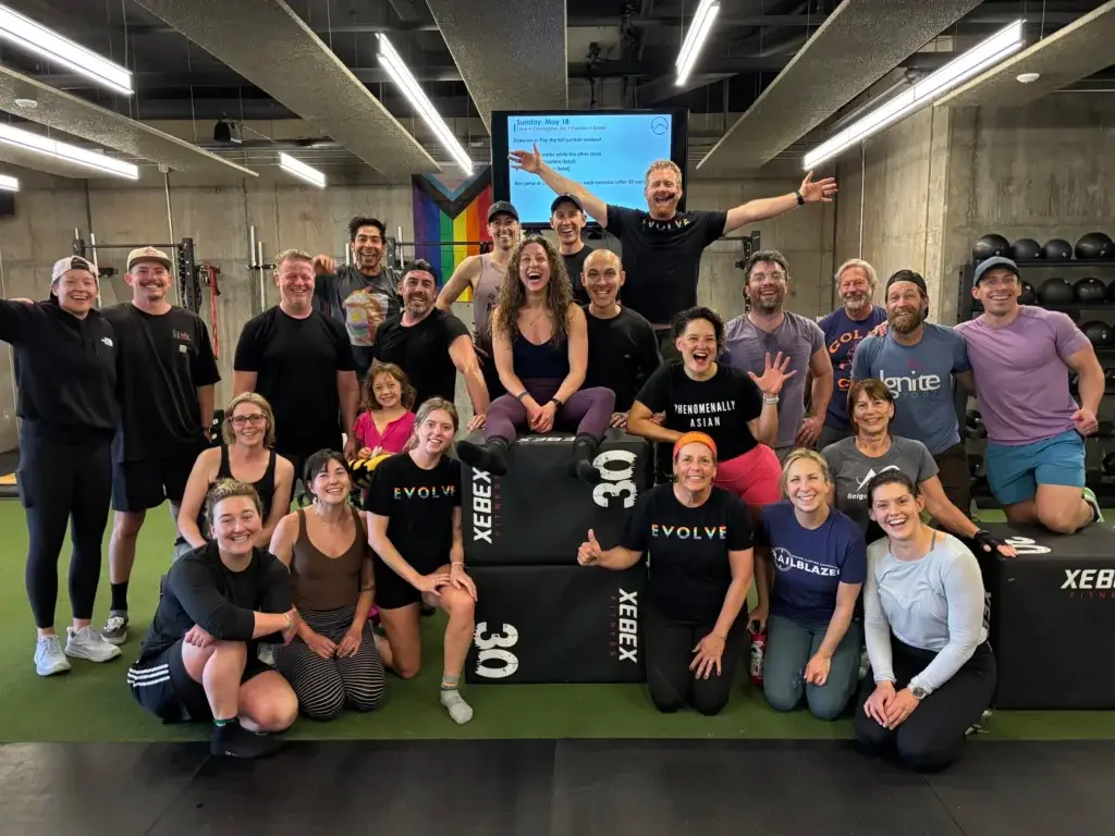 Evolve gym and community members in a group photo